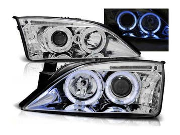 Angel Eyes koplampen Chrome geschikt voor Ford Mondeo, Auto-onderdelen, Verzenden, Nieuw, Ford