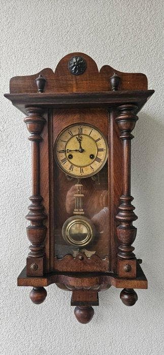 Regulateur wandklok - - Wortelnotenhout - 1950-1960