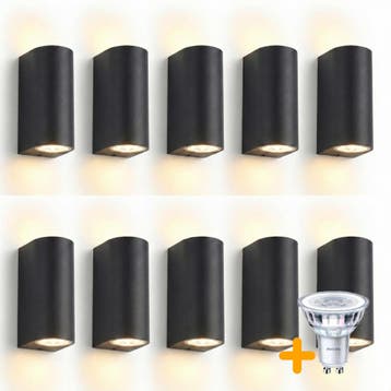 10 Stuks | Wandlamp / muurlamp / buitenlamp | Incl. 20x, Ophalen of Verzenden, Nieuw
