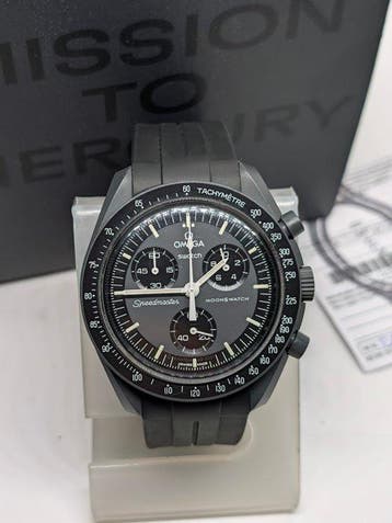 Swatch - MoonSwatch - Mission to Mercury - Zonder, Sieraden, Tassen en Uiterlijk, Nieuw