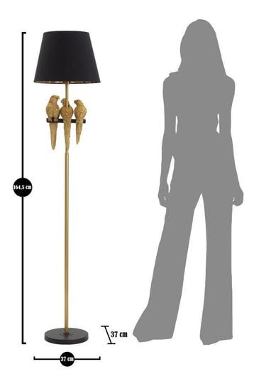 VLOERLAMP PAPEGAAIEN CM Ø 37X164,5, Ophalen of Verzenden, Nieuw