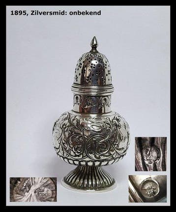 Prachtige Nederlands gekeurde strooier (8 cm), onbekende, Antiek en Kunst, Antiek | Goud en Zilver