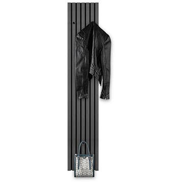 Kapstok - Trion Geve - Wandgarderobe - 25x160cm - Zwart -, Ophalen of Verzenden, Nieuw