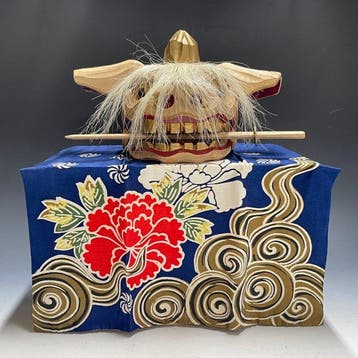 Shishigashira | Wood Lion Head Wood-carved - Beeldje -