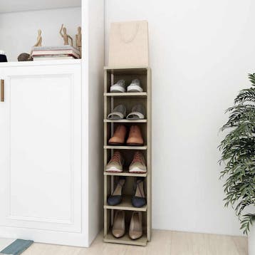 vidaXL Schoenenkast 27,5x27x102 cm bewerkt hout sonoma, Verzenden, Nieuw