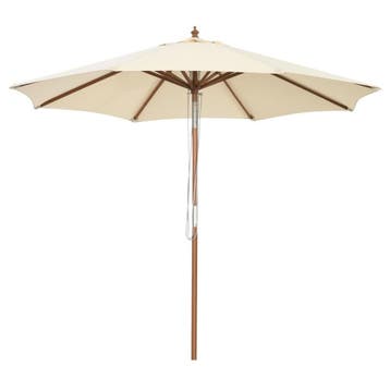 2dekans | Coast Parasol met 8 Baleinen Kantelbaar - Beige -, Ophalen of Verzenden, Zo goed als nieuw