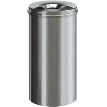Afvalbak | RVS | 50L | Open | Vlamdovend | Ø335x630(h)mm, Verzenden, Nieuw in verpakking