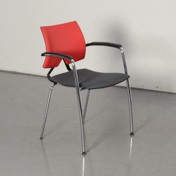 Comforto D3942 vergaderstoel, rood / antraciet, sledeframe, Ophalen of Verzenden, Nieuw
