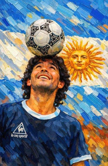 Canvas Fit - Alberto Ricardo - Diego Maradona: Sol de, Nieuw