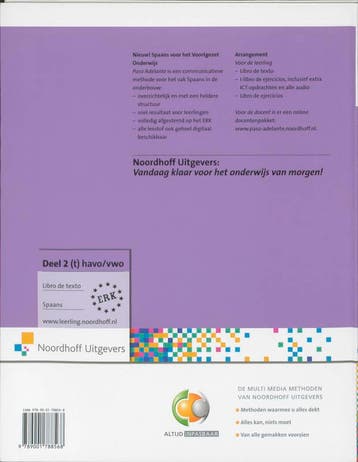 2 (t) havo/vwo / Paso Adelante / Libro de texto, Verzenden, Zo goed als nieuw