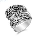 Zilveren 22mm brede grote Bali ring, Verzenden, Nieuw, Zilver