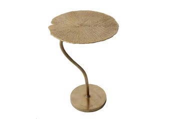 Handgemaakte design bijzettafel ABSTRACT LEAF 40cm goud -, Ophalen of Verzenden, Nieuw