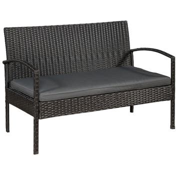 Loungeset Trinidad - Polyrotan - Donkergrijs - Incl. Kussens, Verzenden, Nieuw