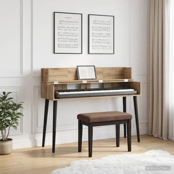 vidaXL studiobureau Artisanaal eiken 152 x 40 x 19,5 cm, Verzenden, Nieuw