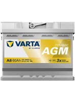 Varta Auto accu 12 volt 60 Ah Dynamic AGM type A8, Auto-onderdelen, Accu's en Toebehoren, Ophalen of Verzenden, Nieuw