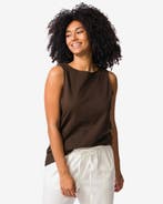 HEMA Damessinglet Noah jersey donkerbruin, Kleding | Dames, Verzenden, Nieuw