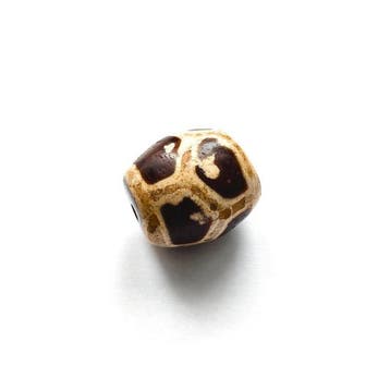 Oud Tibetaans/Nepalees Geëtst agat Kraal-talisman met