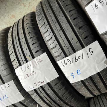 4 x Continental EcoContact 5 165-60-15 Zomerbanden 7,5mm, Auto-onderdelen, Banden en Velgen, Gebruikt, 15 inch, Ophalen of Verzenden