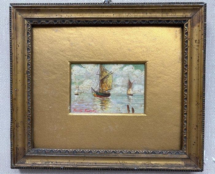 Fausto Pratella (1886-1964) - Marina, Antiek en Kunst, Kunst | Schilderijen | Klassiek