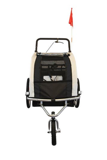 Fietskar Buggy Zwart Wit | Premium | OP=OP, Vering, Nieuw, Ophalen of Verzenden, Kinderkar