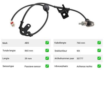 ABS-sensor Achteras rechts Mazda 323 1.0 (1977-1980), Verzenden, Nieuw, Mazda