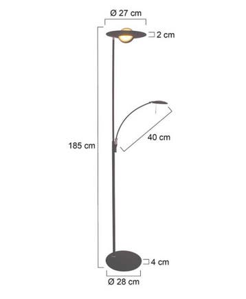 Steinhauer vloerlamp Zenith LED 7860ZW 2de Kansje, Ophalen, Overige materialen, 100 tot 150 cm, Design