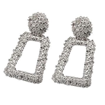 Fako Bijoux - Oorbellen - Metal Drop-ish - Sparkle - 24x44mm, Verzenden, Nieuw