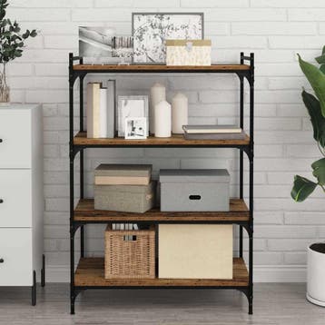 vidaXL Boekenplank Bord 3-laags 4 st 80 x 40 x 1,5 cm, Verzenden, Nieuw, Overige houtsoorten, Minder dan 50 cm
