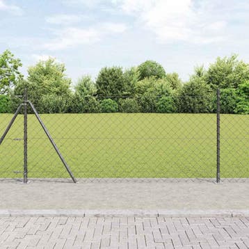 vidaXL gaashek met betonnen voetstuk 10 x 0,8 m PVC-Coated, Verzenden, Nieuw, IJzer