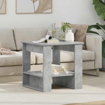vidaXL Salontafel Beton Grijs 51 x 50 x 50 cm Bewerkt hout, Huis en Inrichting, Tafels | Salontafels, Verzenden, Nieuw, Overige houtsoorten