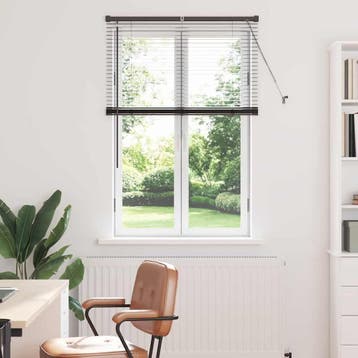vidaXL Venetiaanse jaloezieën Zwart 130 x 95 cm Aluminium, Verzenden, Nieuw, Zwart