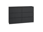 Ladekast  zwart - 120cm (Slaapkamer), Huis en Inrichting, Kasten | Ladekasten, 1 of 2 laden, Verzenden, Nieuw, Overige houtsoorten