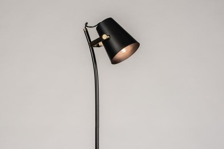 Rietveld Vloerlampen - Zwart - Metaal, Huis en Inrichting, Lampen | Vloerlampen, Verzenden