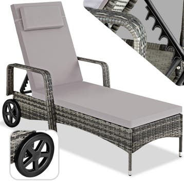 Wicker ligbed Cassis - grijs, Verzenden, Nieuw