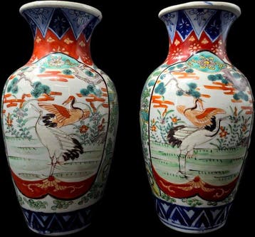 Vaas - Porselein - Japan - Meiji periode (1868-1912) -, Antiek en Kunst