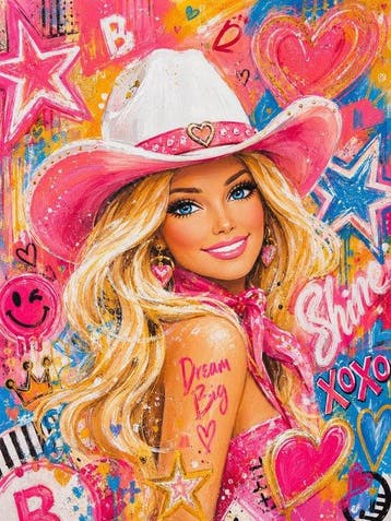 Shayer - Barbie – Born to Shine in Pink - XL - 60x80cm - 1/1