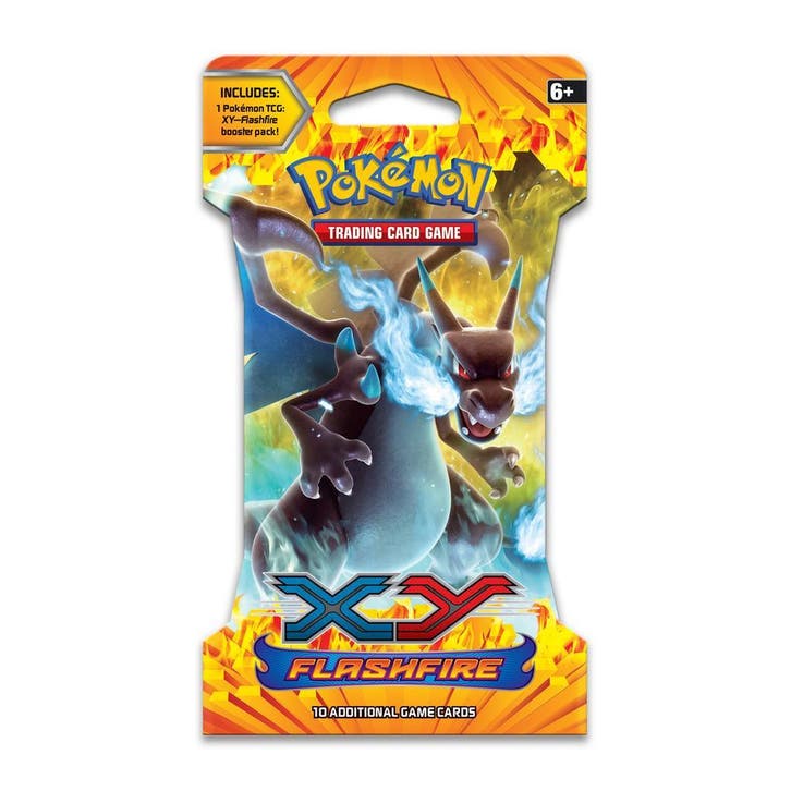 Flashfire Sleeved Booster Mega Charizard X Art, Hobby en Vrije tijd, Verzamelkaartspellen | Pokémon, Nieuw, Ophalen of Verzenden