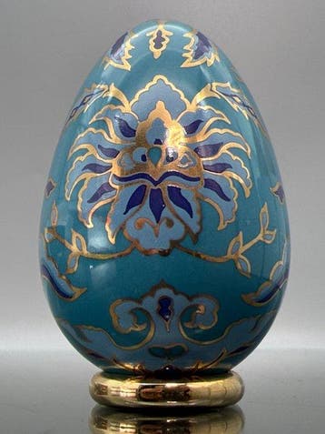 Fabergé ei - Schatkist van eieren - Porselein, Verguld