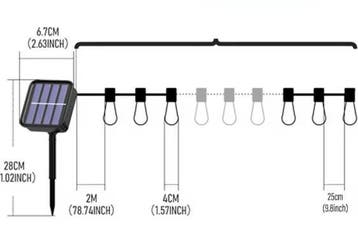 Solar Lichtslinger 15M – 100 LED Edison IP65, Verzenden, Nieuw