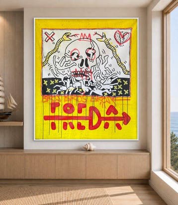 Freda People - Haring X Basquiat X Freda XXL, Antiek en Kunst