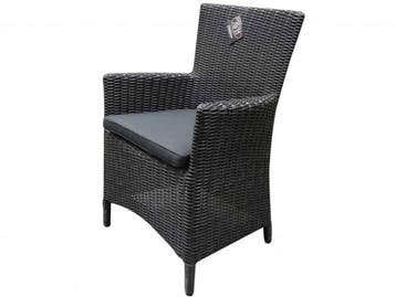 Capri dining tuinstoel antraciet set van 4, Tuin en Terras, Ophalen of Verzenden, Nieuw, Wicker