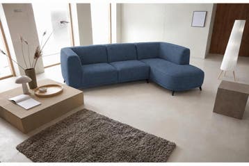 Hoekbank Niehove - hoekbanken - Blauw, Nieuw, 150 cm of meer, Stof, 250 tot 300 cm