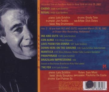 cd - lalo schifrin - INS AND OUTS AND LALO LIVE AT THE BL..., Verzenden, Zo goed als nieuw