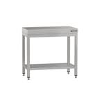 GGM Gastro | RVS werktafel ECO - 700x600mm - met onderschap, Verzenden, Nieuw in verpakking, Meubilair