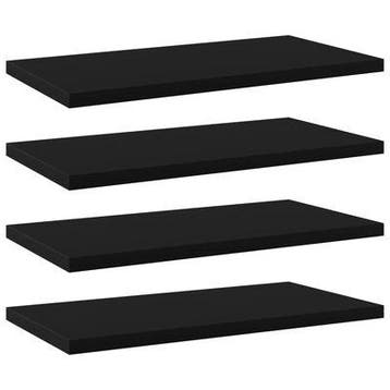 VidaXL wandschappen, 4x, 40 x 20 x 1.5 cm, zwart, Ophalen, Nieuw