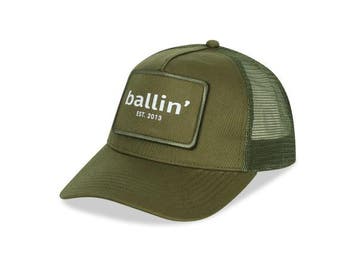 Veiling - Ballin Est. 2013 Trucker cap unisex groen, Kleding | Heren, Hoeden en Petten, Nieuw
