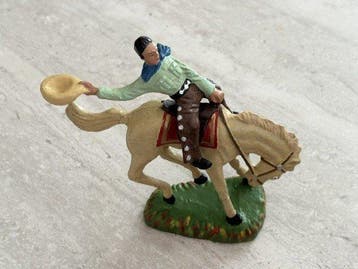 Figuur - cowboy a cheval rodeo durso très rare no durso, Nieuw