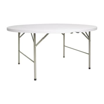 Bolero ronde klaptafel wit 153cm, Verzenden, Nieuw in verpakking