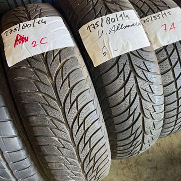 2 x Uniroyal AllSeasonExpert 175-80-14 4 Seizoenbanden 6mm, Auto-onderdelen, Banden en Velgen, 14 inch, Gebruikt, 175 mm, Ophalen of Verzenden