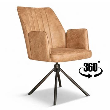 Eetkamerstoel Utah Misty Light Brown, Huis en Inrichting, Stoelen, Ophalen of Verzenden, Nieuw